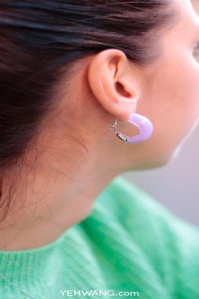 Earrings Colorful Hoops Mustard Alloy Standard h5 Picture3